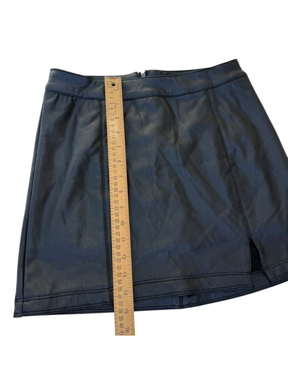 Z16 ReWash Faux Leather Lined Mini Skirt SzSm Like New - Picture 9 of 11